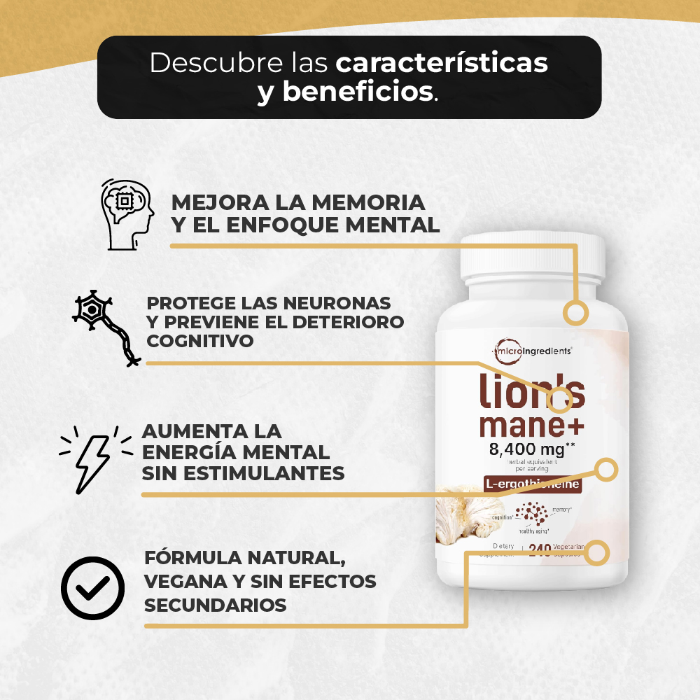 Miniatura 3 de MELENA DE LEÓN CON L-ERGOTIONEÍNA